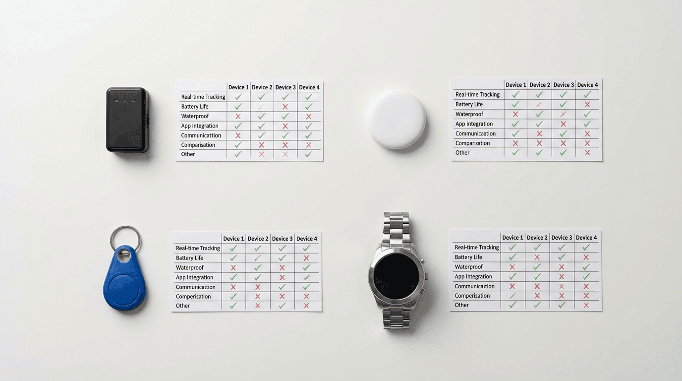 Comparison of GPS tracker providers in Ghana including AcesTrack, Autosurveil, and ProTrack