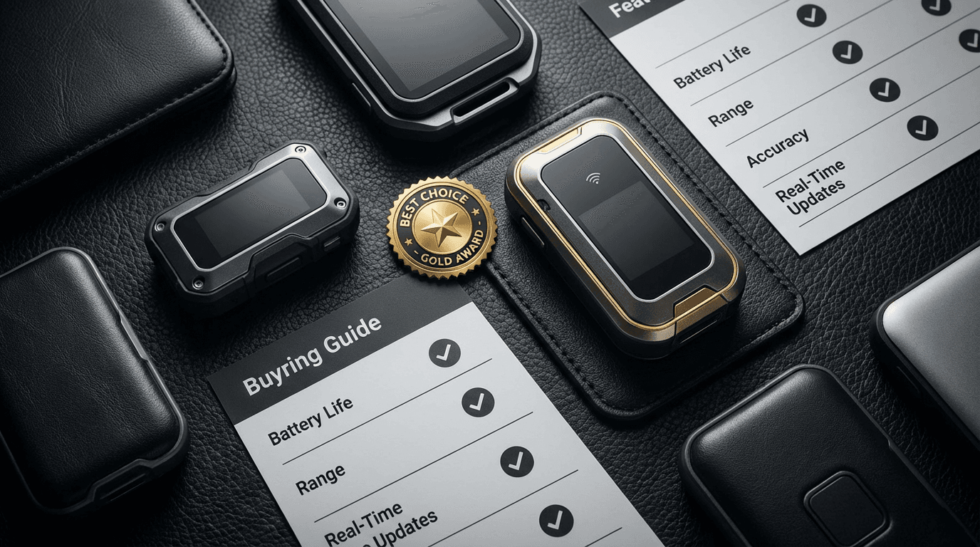 Selection of GPS car trackers available in Ghana with comparison chart