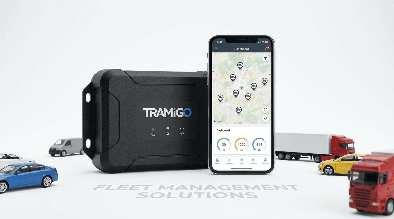 Tramigo GPS tracker device with vehicle tracking interface