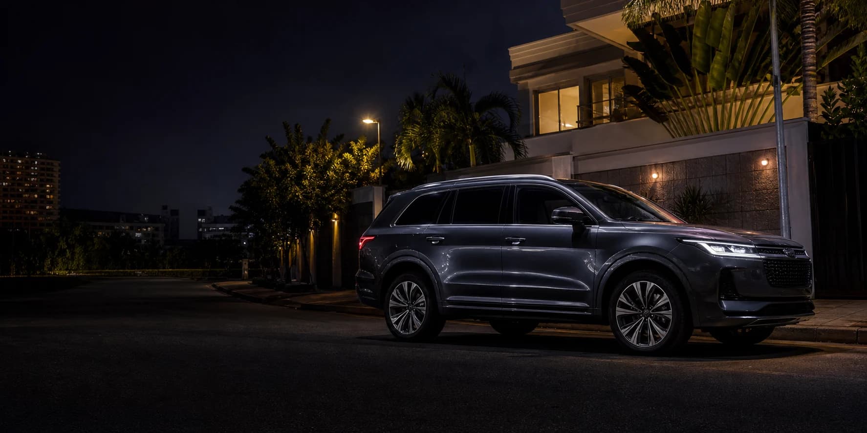AcesTrack Elite vehicle outside a modern Accra residence